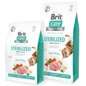 BRIT CARE CAT STERILIZED URINARY sausā kaķu barība Vista 7kg